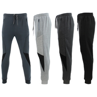 FIL Men's Fleece Track Pants Gym Joggers Workout Sweat Pants w Zip Pocket