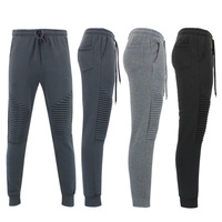 Men's Unisex Fleece Lined Jogger Track Pants Casual Gym Pockets Slim Cuff