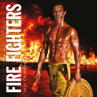 Fire Fighters - 2025 Square Wall Calendar 16 month by Red Robin