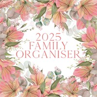 Family Organiser - 2025 Square Wall Calendar 16 month by Red Robin