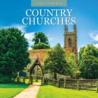 Country Churches - 2025 Square Wall Calendar 16 month by Red Robin