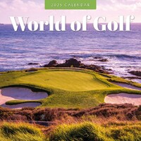 World of Golf - 2025 Square Wall Calendar 16 month by Red Robin