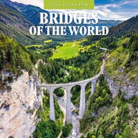 Bridges of the World - 2025 Square Wall Calendar 16 month by Red Robin