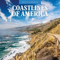 Coastlines of America - 2025 Square Wall Calendar 16 month by Red Robin