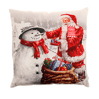 Christmas Cushion Cover w Insert - Santa D