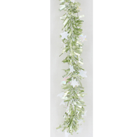 5x Luxury Christmas Tinsel Garland - Star_Pale Green(2M)