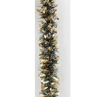 5x Luxury Christmas Tinsel Garland - Snow Tips_Gold Mixed(2M)