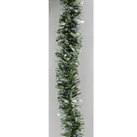 5x Luxury Christmas Tinsel Garland - Snow Tips_Pale Green Mixed(2M)