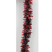 5x Luxury Christmas Tinsel Garland - Snow Tips_Red Mixed(2M)