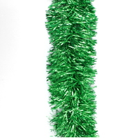 5x Luxury Christmas Tinsel Garland - Green Metallic