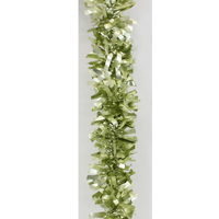 5x Luxury Christmas Tinsel Garland - Pale Green Thick Matt