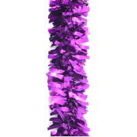 5x Luxury Christmas Tinsel Garland - Purple Thick Matt