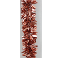 5x Luxury Christmas Tinsel Garland - Rose Gold Thick Matt