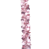 5x Luxury Christmas Tinsel Garland - Light Pink Baubles Matt B