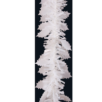 5x Luxury Christmas Tinsel Garland - White Holly