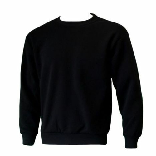 New Men's Adult Unisex Crew Neck Jumper Sweater Pullover Basic Blank Plain S-3XL [Colour: Black] [Size: M]