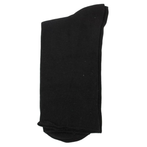 1/6pairs Diabetic Loose Top Non Elastic Cotton Medical Circulation Comfort Socks [Size: 6-11 (Mens 7-10; Womens 8-11)] [Colour: Black (6 pairs)]