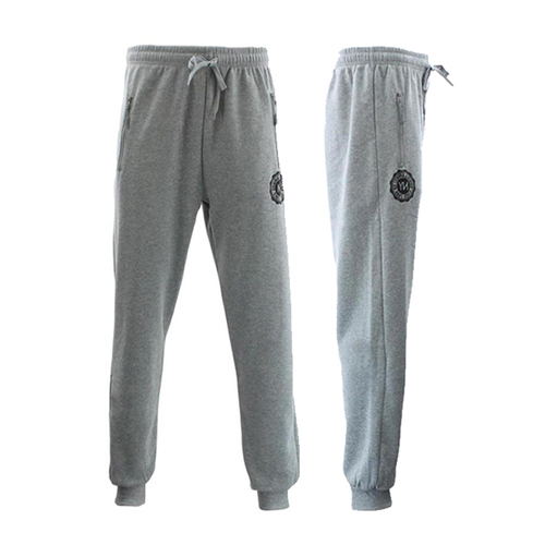 FIL Mens Skinny Jogger Fleeced Track Pants Zip Pockets Trousers Cuff Trackies NY [Size: S] [Colour: Light Grey]