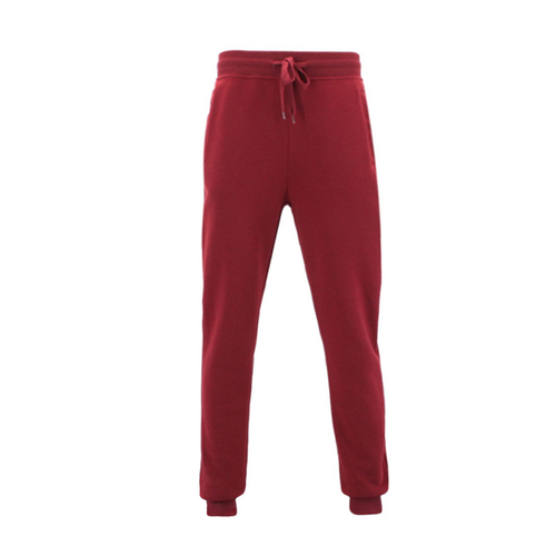 Men's Fleece Jogger Track Pants Trousers Trackies Sweat Pants Marle [Size: AU M (US S)] [Colour: Burgundy]