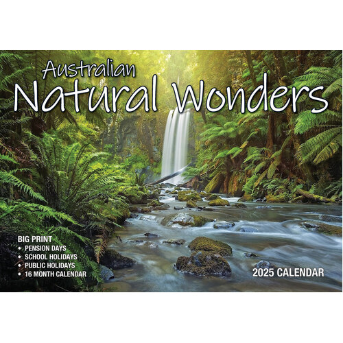 Australian Natural Wonders - 2025 Rectangle Wall Calendar 13 Months by Bartel