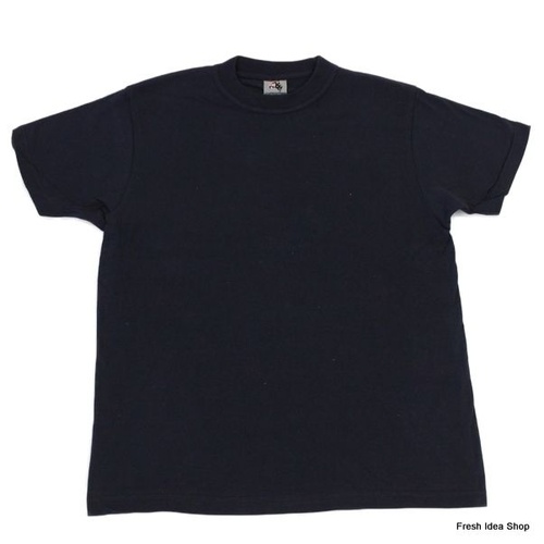 NEW Mens Womens Plain HEAVY COTTON T-SHIRT White Black Navy Grey sizes XS-2XL FP [Colour: Navy] [Size: XL]