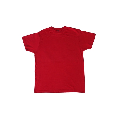 NEW Mens Womens Plain HEAVY COTTON T-SHIRT White Black Navy Grey sizes XS-2XL FP [Colour: Red] [Size: xs]