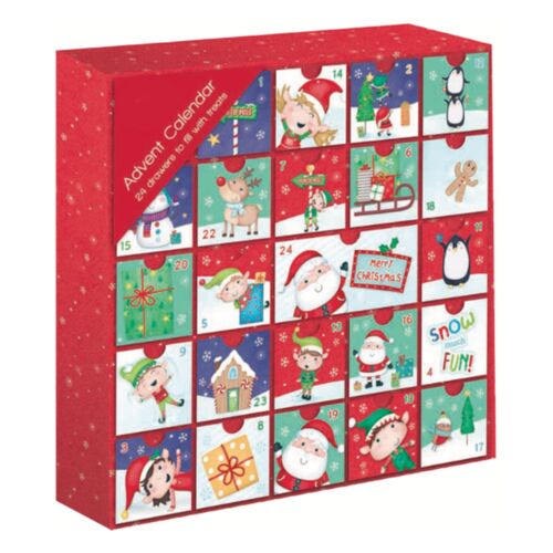 Christmas Advent Calendar Countdown Gift Box Xmas Drawers Decor Treats