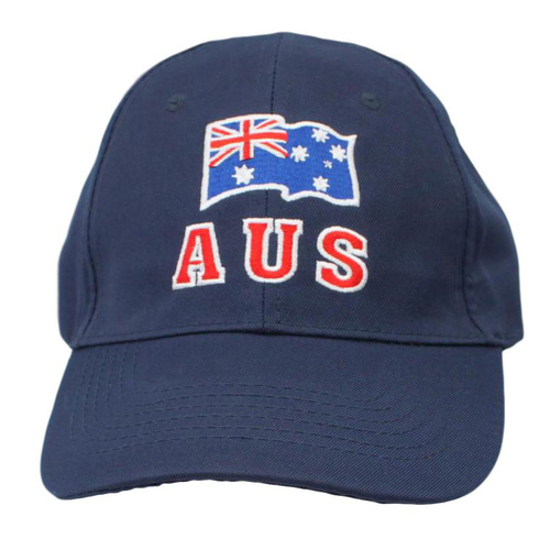 Mens Cap Unisex Hats Baseball Cotton Australia Day Australian Flag Souvenir [Design:  AUS Flag Navy]