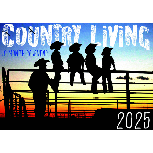 Country Living - 2025 Rectangle Wall Calendar 16 Months by Design Group