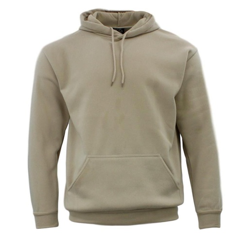 Adult Men's Unisex Basic Plain Hoodie Jumper Pullover Sweater Sweatshirt XS-5XL  [Size: L] [Colour: Sand]