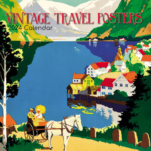 Vintage Travel Posters - 2024 Square Calendar 16 month by Gifted Stationery (25)