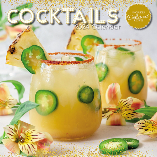 Cocktails - 2024 Square Wall Calendar 16 month by Gifted Stationery (20)
