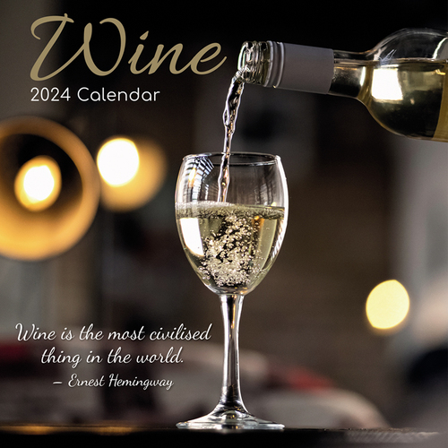 Wine - 2024 Square Wall Calendar 16 month by Gifted Stationery (19)