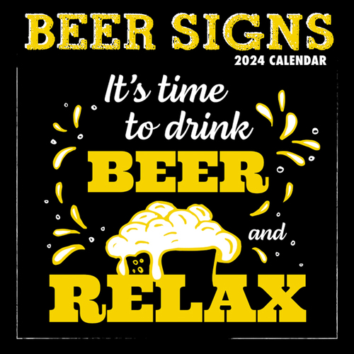 Beer Signs - 2024 Square Wall Calendar 16 month by Gifted Stationery (11)