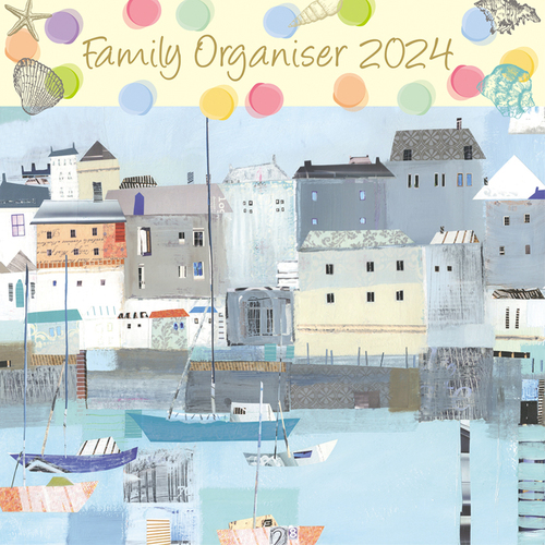 By the Sea Family Organiser- 2024 Wall Calendar 16 month by Gifted Stationery(1)