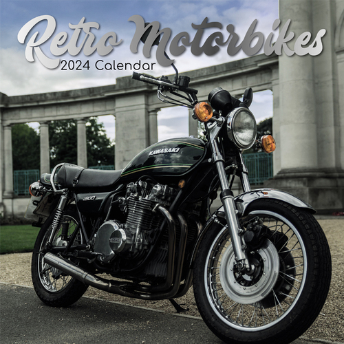 Retro Motorbikes - 2024 Square Wall Calendar 16 month by Gifted Stationery (13)