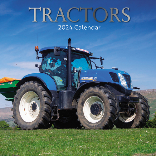 Tractors - 2024 Square Wall Calendar 16 month by Gifted Stationery (11)