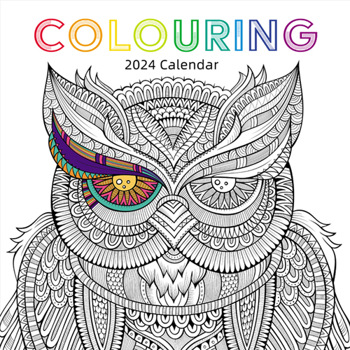 Colouring Calendar - 2024 Square Wall Calendar 16 month by Gifted Stationery (5)