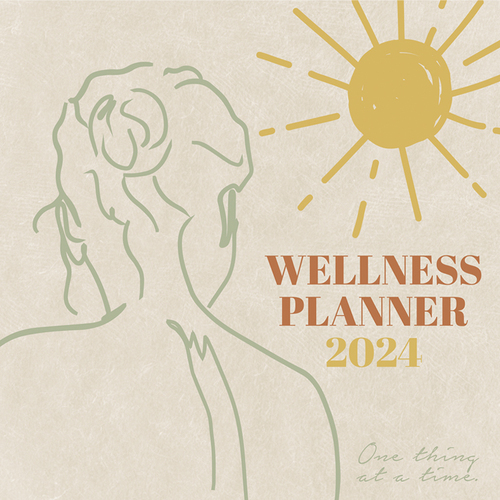 Wellness Planner - 2024 Square Wall Calendar 16 month by Gifted Stationery (1)