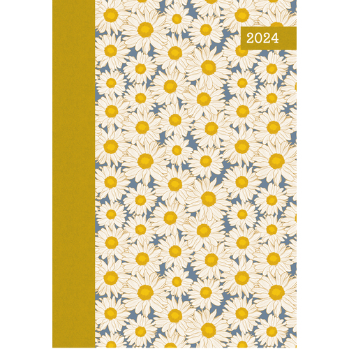 Hazy Daisies - 2024 Diary Planner A5 Padded Cover by The Gifted Stationery