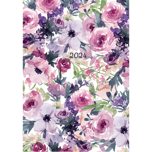 Lilac Blush - 2024 Diary Planner A5 Padded Cover by The Gifted Stationery