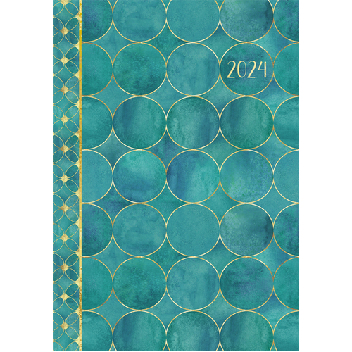 Turquoise - 2024 Diary Planner A5 Padded Cover by The Gifted Stationery