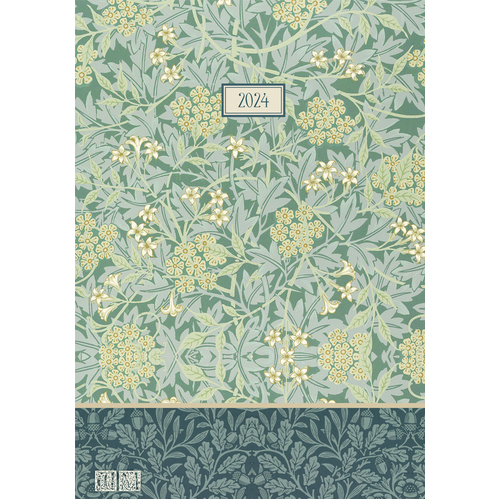 William Morris - Jasmine - 2024 Diary Planner A5 Padded Cover