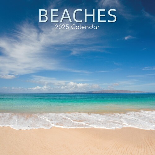 Beaches - 2025 Square Wall Calendar 16 month by Gifted Stationery