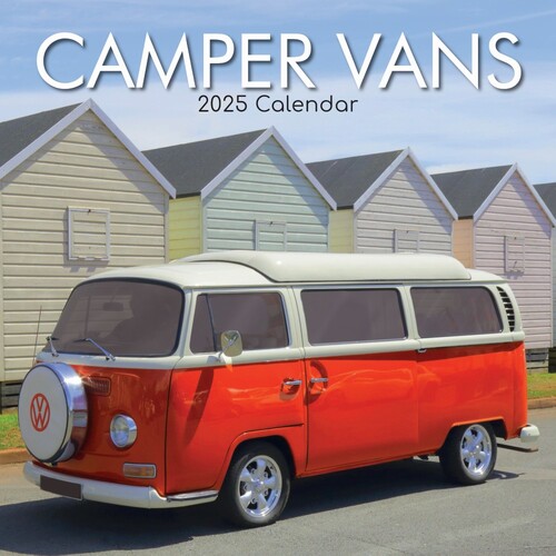 Camper Vans - 2025 Square Wall Calendar 16 month by Gifted Stationery