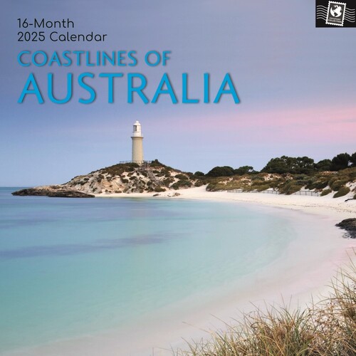 Coastlines of Australia -2025 Square Wall Calendar 16 month by Gifted Stationery