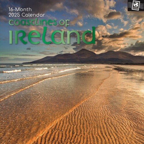 Coastlines of Ireland - 2025 Square Wall Calendar 16 month by Gifted Stationery