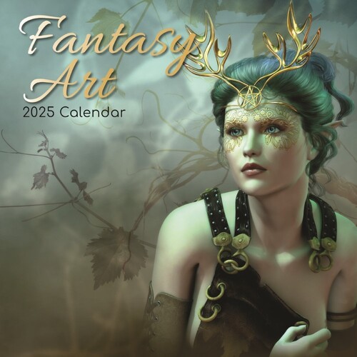 Fantasy Art - 2025 Square Wall Calendar 16 month by Gifted Stationery