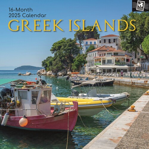 Greek Islands - 2025 Square Wall Calendar 16 month by Gifted Stationery