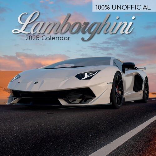 Lamborghini - 2025 Square Wall Calendar 16 month by Gifted Stationery